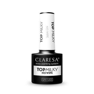 Gél lak CLARESA Top Milky No Wipe 5 ml